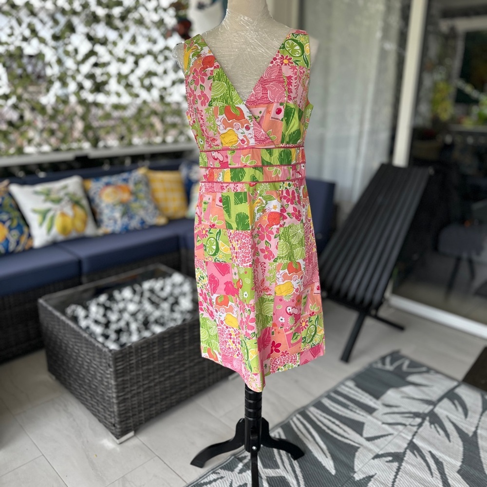 Bay Studio Pink and Green Sleeveless Sundress